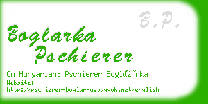 boglarka pschierer business card